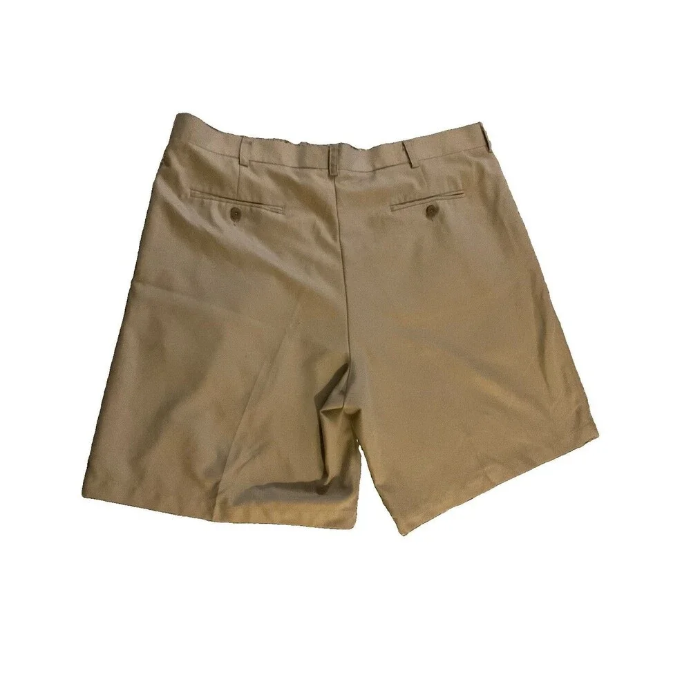 Perry Ellis America Mens Golf Shorts Men’s Pleated Dress Khaki Pockets Size 42